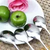 Cuchara de acero inoxidable personalizada, cuchara económica para cantimplora, cuchara mezcladora extendida, cuchara pequeña para niños, vajilla al por mayor