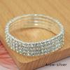 Tiktok misma joyería de novia pulsera exagerada de diamantes de imitación de varias filas pulsera elástica simple y versátil de celebridad de Internet coreana 1005