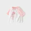 Camiseta Infantil Verão Casual Meninas Algodão Puro Meninos Manga Curta Gola Redonda Raglan Estilo Coreano Fábrica de Roupas Infantis Atacado