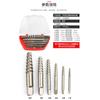 Extractor de tornillos de cabeza rota de 6 piezas tornillo tornillo roto grifo válvula de triángulo alambre roto rosca inversa macho de roscar broca helicoidal