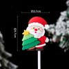 Árbol de Navidad 2026 Árbol de los Deseos Decoración para Pastel Papá Noel Sosteniendo Árbol Adorno de Goma Blanda Estrella de Cinco Puntas Topper Festivo