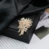 Broche de Moda Retro Flor Perla Diamante Joker de Alta Gama Color Natural Aleación Corsage Alfiler para Ropa Hebilla