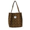 Bolso Tote Estampado para Mujer Casual Estilo Coreano Gran Capacidad Bolso Tote de Lona de Pana Bolso de Hombro de Felpa para Viaje para Mujer