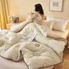 Colcha de algodão lavada para primavera e outono, colcha de inverno espessa e quente de 4kg, núcleo de colcha de algodão para dormitório estudantil atacado, colcha de beanbag Classe A