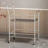 Carrinho de ferramentas para restaurante de hot pot, carrinho de entrega de comida para hotel, carrinho de armazenamento para louças, carrinho de cafeteria, prateleira de armazenamento de aço inoxidável para cozinha