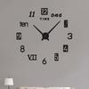 Reloj de Pared Estéreo Digital 3D Romano Inglés para Entrada, Sala de Estar, Decoración de Dormitorio, Reloj Espejo, Simple y Elegante, Luminoso en la Oscuridad