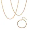 Huabi Joyería Retro Wholesale Estilo Ins Diseño de Nicho Collar Más Fácil de Combinar Color Galvanizado Oro Cadena Cruzada Conjunto