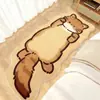 Alfombra de Rayas de Animales de Dibujos Animados, Manta para Mesita de Noche de Dormitorio, Tapete para Mesa de Centro de Sala de Estar de Gatito, Alfombra de Piso Resistente a Manchas y Fácil de Cuidar de Imitación de Cachemira