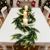 Jms Amazon Transfronterizo Más Vendido Guirnalda Artificial de Pino y Ciprés Decoración Navideña Planta Verde Adorno Colgante 180cm Decoración del Hogar