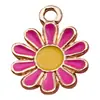 Série Rosa Vermelha Estilo Misto Pulseira de Liga Esmaltada Acessórios de Joia Brincos DIY Colar Chaveiro Pingente