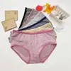 Ropa Interior Femenina de Comercio Exterior, Bragas de Talle Medio con Tira Controladora de Abdomen Talla Grande Rayadas, Calzones Cómodos Transpirables, Venta al por Mayor para Comercio Electrónico