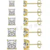 Pendientes Cuadrados de Moda Europea y Americana Súper Brillantes de Circonita, Acero Inoxidable 316 Incrustados de Diamantes, Pendientes de Lujo Ligero de Venta Caliente Transfronteriza