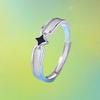 Chegada Nova Anel de Casal Lua Estrela Desejo Par Masculino e Feminino Estilo Coreano Personalidade Nicho Design Moda Anel Aberto Estrela