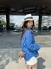 Camisa Azul 100% Lino BOLUO para Mujer, Protección Solar, Nueva Colección Otoño Temprano 2026 Estilo Francés Old Money Camisa de Cuello Campana para Abrigo
