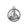 20 Tipos de Acessórios para Joias DIY, Materiais Artesanais, Pingentes de Pulseira de Âncora e Roda de Navio Vintage, Série Marinha Popular de Vendas Quentes no Comércio Exterior Transfronteiriço