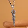 Personalidad plata plata S925 mortero mágico colgante retro plata tailandesa Tíbet moda Joker circón incrustado