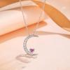 Colar Estrela Lua Dongdaemun Feminino Nova Moda Versátil Japonês e Coreano Simples Amor Lua Colar de Prata Esterlina Venda por Atacado