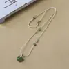 Nuevo Collar de Hebilla de Seguridad Estilo Chino Retro Lujo Ligero con un Toque de Alta Gama, Simple y Versátil, Cadena para Clavícula de Estilo Nacional Exquisita y de Moda