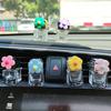 Hyuna Flor Pequeña Salida de Aire Acondicionado de Coche Botella Vacía de Perfume Adornos para Salida de Aire de Coche Suministros para el Interior del Coche