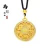 Vietnam arena oro boutique ocho tesoros brújula loto hueco colgante latón chapado en oro ocho tesoros palabra fu brújula collar al por mayor