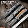 Cuchillo Plegable Portátil para Exteriores Cuchillo Plegable de Supervivencia para Acampar al Aire Libre