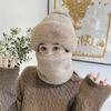 Gorro Pullover Grueso y Cálido con Máscara Facial Integrada, Calentador de Cuello y Capucha, Forrado de Felpa, Versátil para Ciclismo, Protección de Cuello a Prueba de Viento, Gorro Unisex