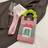Bolso de Mano de Punto de Nuevo Estilo Color Dopamina Bolso de Almacenamiento Versátil de Nicho Bolso Pequeño de Punto Cruzado