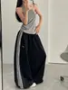 Pantalones Deportivos Azules de Secado Rápido Estilo Americano para Mujer, Pantalones Ligeros de Paracaídas para Verano, Pantalones Largos para Pista de Baile Jazz, Pantalones Sueltos de Pierna Ancha