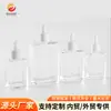 Botella cuadrada de vidrio transparente para aceite esencial gotero con cabeza de goma botella cosmética botella de perfume loción botella de vidrio punto
