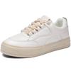 Baikuang 2022 novo design de nicho sapatos femininos chique estilo coreano rua tiro couro superfície simples all-match estudante esportes board sapatos