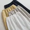 Falda Larga Recta de Lino Puro Simple Estilo Japonés Artística Elegante Versátil Color Sólido Adelgazante con Abertura