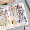 50 Piezas de Pegatinas Transparentes para Mascotas Colección de Chicas de Dibujos Animados Decoración DIY para Tazas de Agua, Fundas de Teléfono, Guitarras, Refrigeradores, Cuadernos