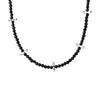 Collar de plata de ley 925 con cristal negro puntiagudo para mujer, barra horizontal simple, nuevo estilo chino, diseño de estilo nacional, cadena para clavícula 2023 nuevo N0791