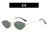 Gafas de Sol Kedun Poligonales con Forma de Diamante Marco Pequeño 2025 Nuevas Gafas de Sol de Metal Pasarela Simple Ins Estilo Europeo y Americano
