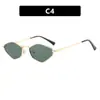 Gafas de Sol Poligonales de Metal de Moda 2025 Nuevas Versátiles Gafas de Sol de Marco Pequeño para Mujer Ins Gafas de Sol Personalizadas