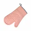 Luvas Circulares Longas de Silicone com Forro de Algodão em Estoque, Espessadas para Uso em Micro-ondas e Forno, Resistentes ao Calor, Impermeáveis, Luvas Antiderrapantes