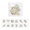 Accesorios de Arte para Uñas con los 12 Signos del Zodíaco Estilo Ins Transfronterizo Aleación Incrustada con Pedrería Letras y Números Pedrería para Uñas DIY Estilo Nuevo de Moda