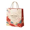 Bolsa de papel kraft reciclable de colores engrosada para recuerdos de fiesta bolsa de regalo de colores para dulces de boda tamaño pequeño al por mayor bolsa de tela ecológica