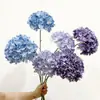 Hortênsia de simulação 3D de ramo único avançado decoração de flor falsa arranjo de flores atacado hortênsia diamante decoração de flor de casamento sala de estar