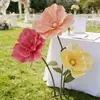 Flores de Papoula Artificiais Grandes para Montagem de Cenas, Vitrines, Decoração, Adereços de Fotografia para Shoppings, Flores para Corredor de Casamento