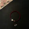 Nuevo brazalete tejido de peces koi verde translúcido estilo chino, moderno, exquisito, fresco y versátil para el uso diario.