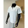 Ean camisa camiseta verão cl falso duas peças gola polo manga curta estação regular ombro manga curta toque masculino caimento lapela preto