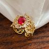 Anillo Falso Paloma Rubí Rojo