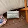 Bolsas de Designer de Nicho para Mulheres 2026 Nova Coleção de Verão Estilo Coreano Bolsa Transversal Acolchoada com Corrente Bolsa de Mão Única Bolsa Quadrada Pequena