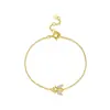 Plata Esterlina 925 Hebilla Multiajustable Circonio Blanco Abeja Moda Europea y Americana Circonia Boda Joyería Boutique Pulsera para Mujer