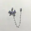 Alta retención de color diy accesorios de cristal colgante de copo de nieve cadena pulsera deslizante de terraplén de mariposa collar accesorios de cuerda hechos a mano