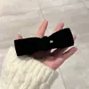 Pinza de Plátano con Lazo de Terciopelo Retro Pinza para el Cabello de Lujo Ligero para Mujer 2025 Nuevo Otoño e Invierno Clip Vertical para Media Coleta Accesorios para el Cabello
