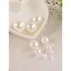 Material DIY artesanal acessórios de contas soltas pérola de imitação ABS contas soltas Jin inteiras contas redondas de furo duplo 4-20mm