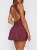 Di Yun Vestido Corto Elegante de Color Sólido Estilo Europeo y Americano Transfronterizo Ropa para Mujer Primavera/Verano 2026 Sitio Independiente de Amazon