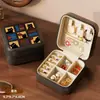 Mini Caja Portátil para Joyería con Compartimentos para Guardar Aretes Pendientes Collares Anillos Caja de Joyería para el Hogar y Viajes